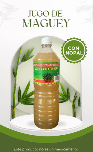 2pzs Jugo De Maguey Con Nopal 1lt
