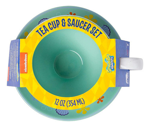 Taza De Cerámica Con Plato Nickelodeon Spongebob 12 Onzas