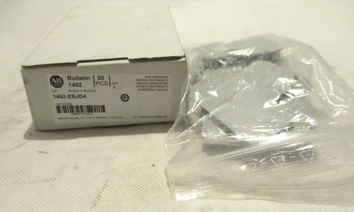 New Box Of 20 Allen-bradley 1492-ebjd4 End Barriers Gray Ccg