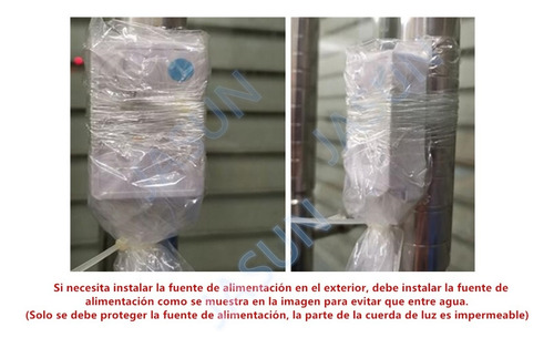 Imagen 4 de 9 de Cascada Serie Luces Navidad Led 5m Decoración Alero Ambar