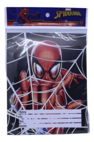 Separador Materias Mooving N° 3 Marvel Spiderman Escolar