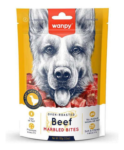 Wanpy Beef Marbled Bites 100gr- Snack Para Perro