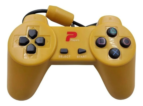 Controle Playstation 1 Ps1 One Coloridos Com Fio Cor Amarelo