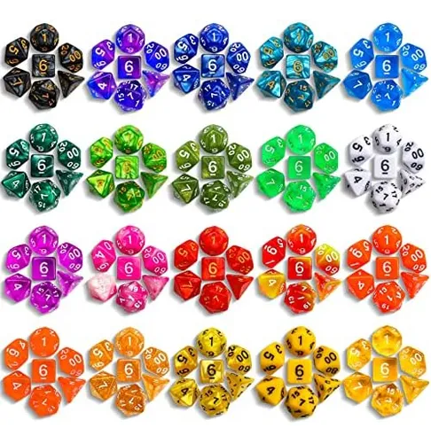 Juegos De Dados Ciaraq Dnd: 20 X 7 Dados Poliédricos (140 Y