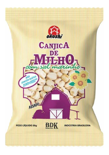 Kit 3x: Canjica De Milho Com Sal Marinho Okoshi 50g