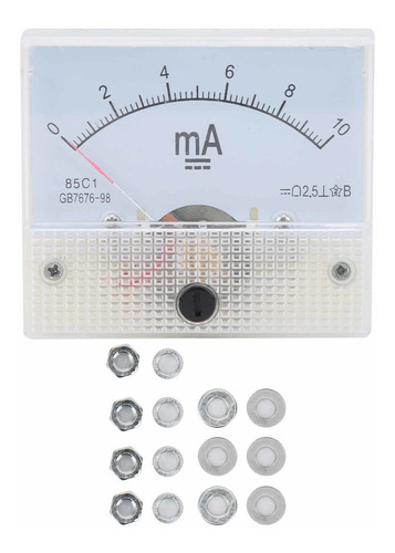 Panel De Amperímetro Con Puntero 85c1 Dc, 0-10 Ma, Cabeza De