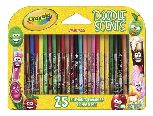 Marcador Para Colorear Delgado Lavable Estuche Con 25 Piezas