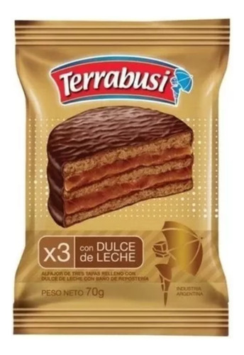 Alfajor Terrabusi Triple Dulce De Leche - 36un X 70g