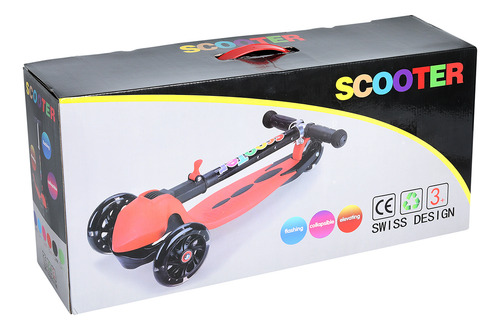 Scooter 3 Ruedas Con Luces Color Rojo Arthome