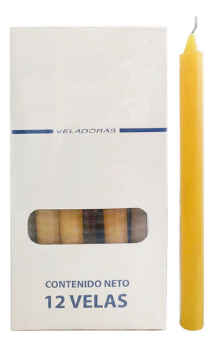 Velas Largas 26cm Parafina Alta Calidad Caja 12pzs Colores