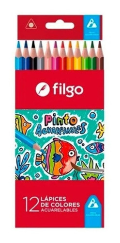 Lapices De Color  Acuarelables Pinturitas Filgo X 12 Colores