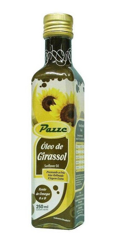 Óleo De Girassol Prensado A Frio Vegetal 250 Ml - Pazze