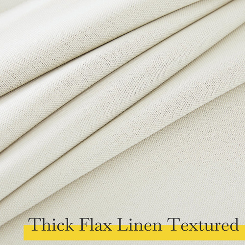 Cortinas Gruesas De Lino Sintético Opacas 128cm
