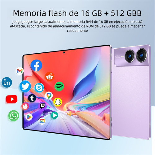 Tablet S12plus 16gb+128gb Android 13 Con Funda 5g Wifi 2sim