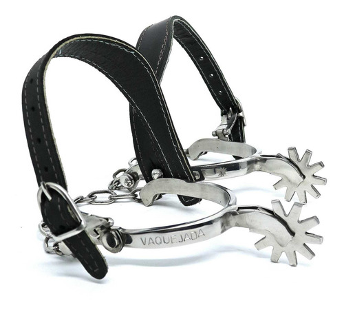Imagem 1 de 4 de Espora Cavalo Vaquejada Inox Correia Abvaq Profissional Par