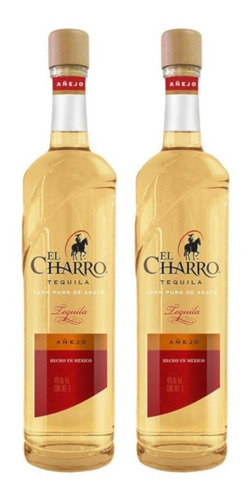 Pack De 2 Tequila El Charro Añejo 100% 1 L