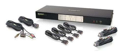 Iogear 4port Dual View Duallink Dvi Kvmp Switch Con Audio Gc