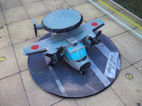 E-2 Hawkeye (deformado) Fabricado En Papel Maqueta Armada