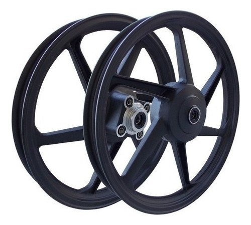 Roda Liga Leve Titan 125 00 Á 08 Ks Preta 6 Palitos