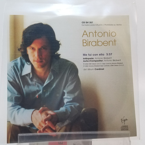 Antonio Birabent - Me Fui Con Ella - Cd Single - Ex