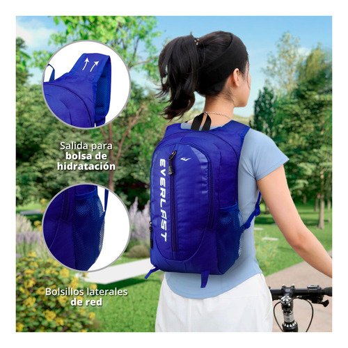 Mochila Everlast Waterproof 22183 Color Azul 15 L