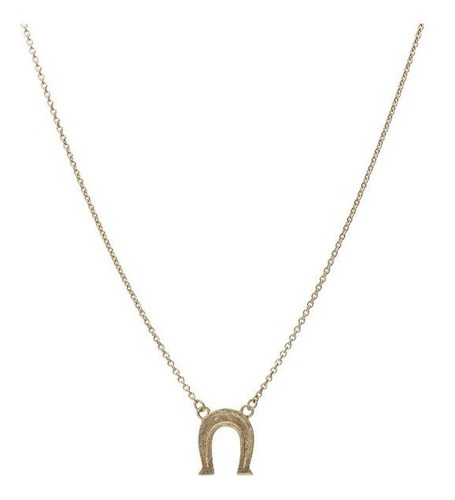 Imagen 1 de 1 de Collar De Plata 925 De Baño De Oro Dije Herradura Gayatri