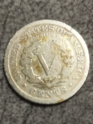 Moneda De 5 Centavos, 1910, Estados Unidos 