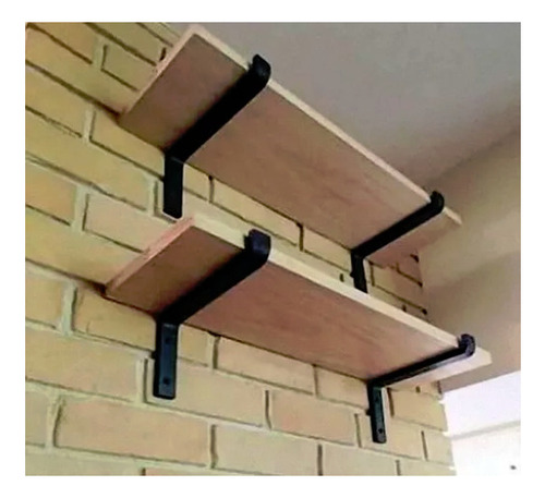 8 Ménsulas De Hierro 20x10cm Para Pared