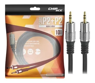 Cabo Auxiliar Audio P2/p2 Estereo Blindado Profissional 10m