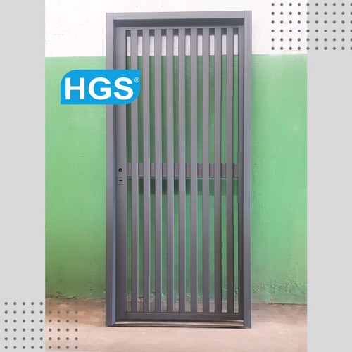 Frente Estilo Reja De Tablilla Porton Corredizo Puerta Verja Gris Oscuro