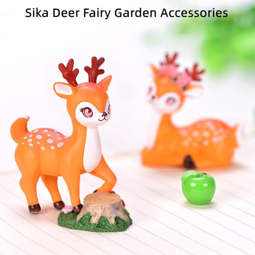 Sika - Accesorios De Jardín De Hadas De Ciervos, Kit De Jard