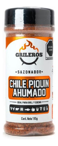Sazonadores Grileros 195g Para Carnes, Pollos Y Guisos / Chile Piquin Ahumado