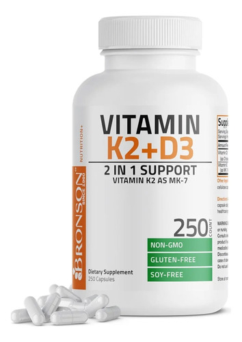 Suplemento Bronson Vitamina K2+d3 250 Cápsulas