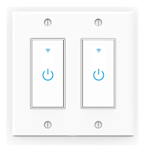 Wifi Switch Smart Switch 2 Gang Touch Wall Switch - Compatib