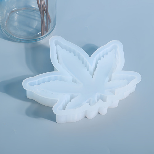 Molde De Silicona Con Forma De Hoja De Arce De 2 Piezas Para