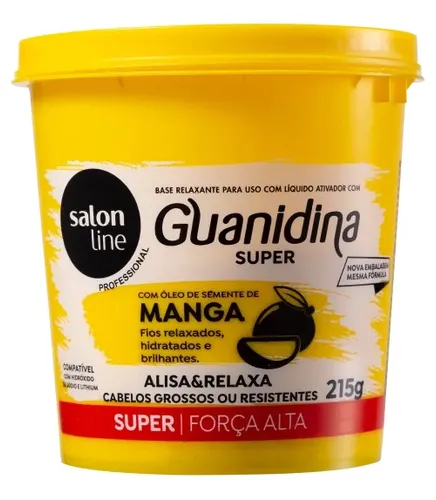 Salon Line Alisante Manga Forte Cab Gruesos Kit Guanidina 