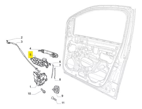 Base Maçaneta Externa Esquerdo Fiat Grand Siena Após 2012 52168782 - Loja  de Peças para Carros na Web