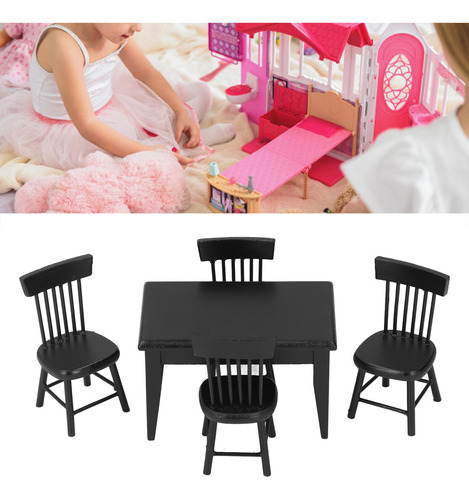 Juego De Sillas De Mesa Dollhouse 1:12 En Miniatura De Mader