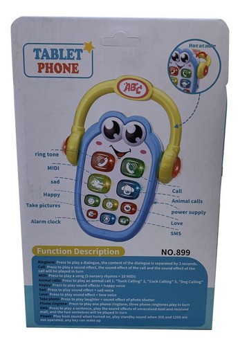Imagen 2 de 2 de Juguete Celular Infantil Con Luz Y Sonido Importado