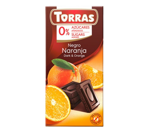 Torras · Chocolate Negro Naranja (sin Azúcar O Gluten) 75g