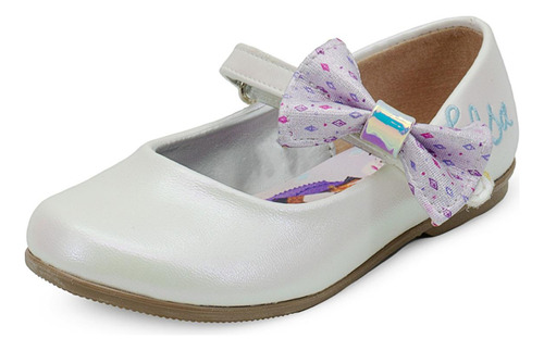 Zapato Balerina Frozen Elsa Disney Para Niña 13-17 Blanco