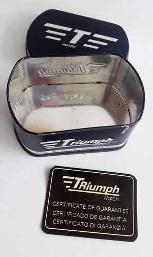 Estuche Caja Reloj Triumph De Lata 12,5 X 8,5 X 5,2 Cm - C E