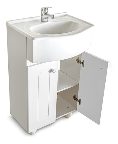 Imagen 7 de 9 de Vanitory Laqueado Clasico 50cm 2 Puertas (mueble Solo)