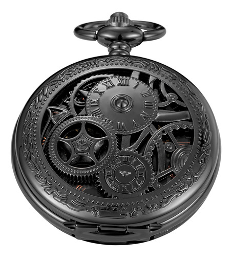 Reloj De Bolsillo Vintage Con Esfera Romana Mecánico Y Regal