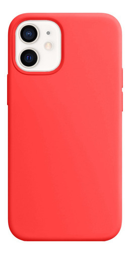 Capa Capinha Silicone Compatível Com iPhone 12 Mini Cor Rosa Neon