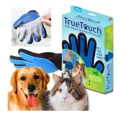 Cepillo Guante True Touch Mascotas Sacapelos Y Masajeador