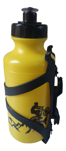 Garrafa Caramanhola 500ml Squeeze Bike 20 26 Adulto Criança Cor Amarelo