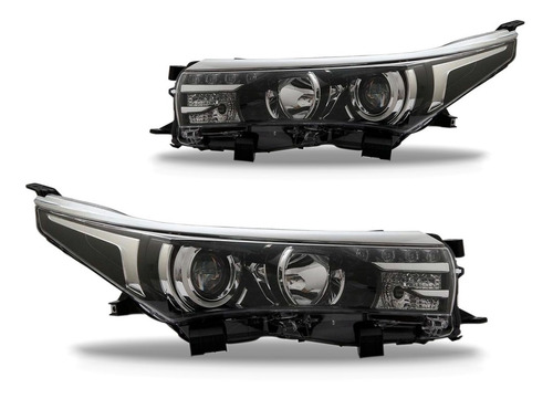 Par Farol Corolla 2014 2015 2016 17 Cromado Com Led Promoção