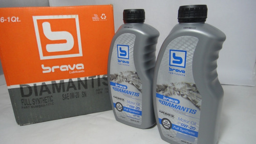 Aceite De Motor Sae 0w-20 Full Synthetic Brava 10 Tyhyt 