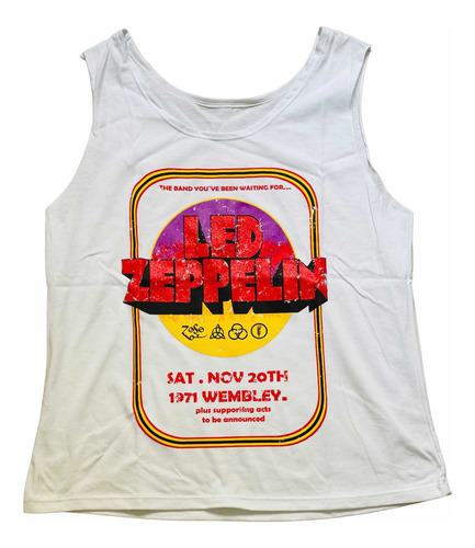 Musculosa Led Zeppeling Blanca